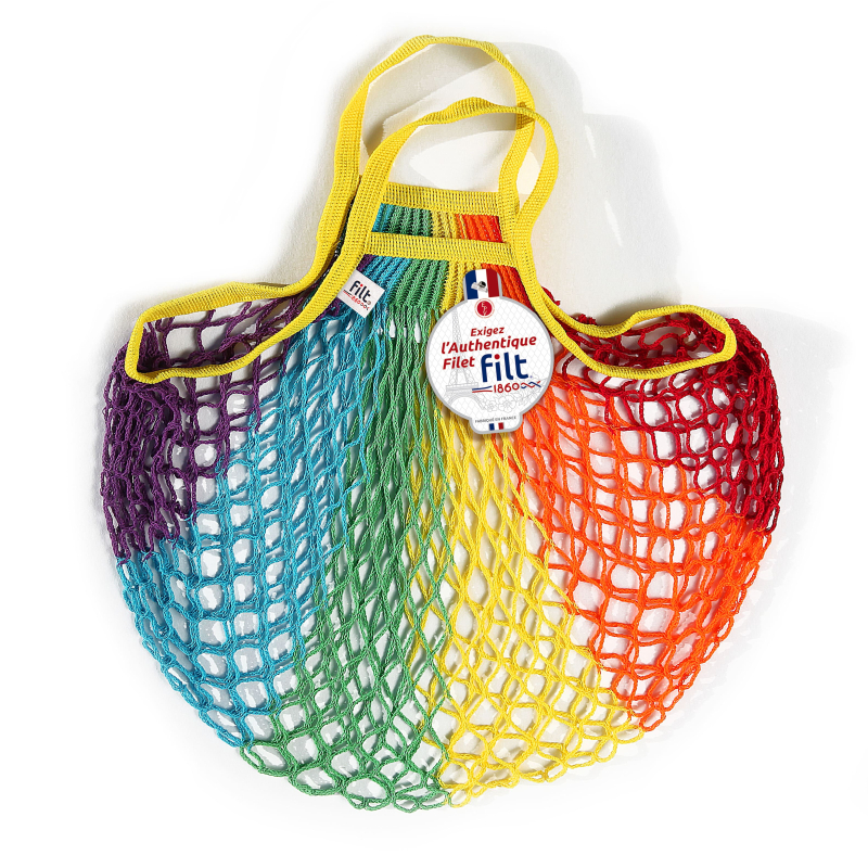 Net shopping bag with small handle