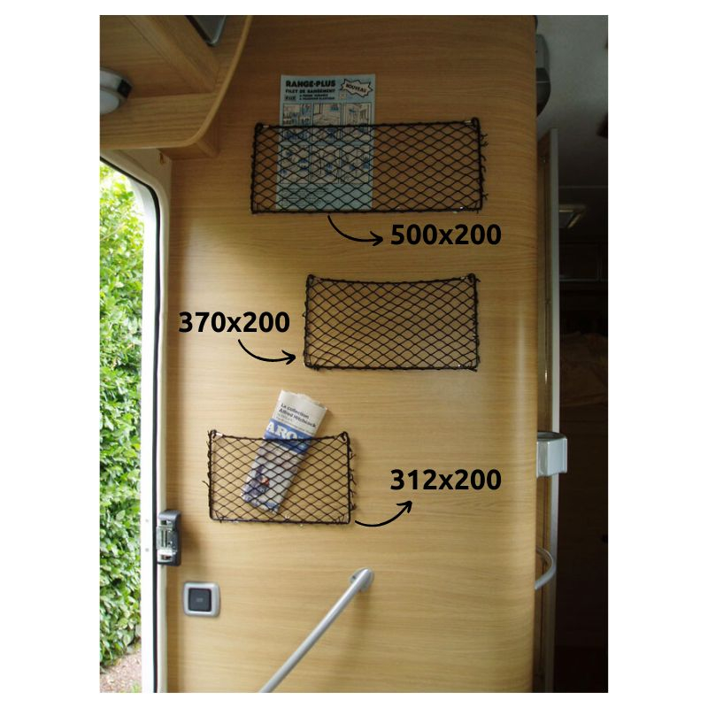 Storage net on metal frame black or white
