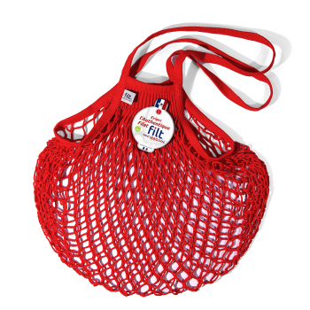 Net shopping bag with large handle