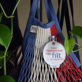 Net shopping bag with small handle